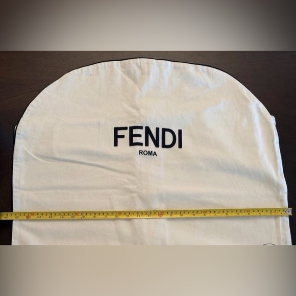 Fendi Other - Fendi Roma Garment Bag Black Trim And Beige 52”x25”
